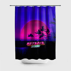 Шторка для душа HOTLINE MIAMI, цвет: 3D-принт