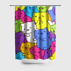 Шторка для душа МИЛЫЕ КОТЯТКИ, цвет: 3D-принт