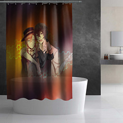Шторка для душа Дазай и Чуя, цвет: 3D-принт — фото 2