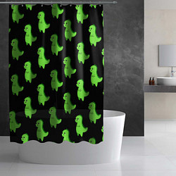 Шторка для душа Динозавры, цвет: 3D-принт — фото 2