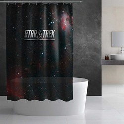 Шторка для душа Startrek iron logo and space, цвет: 3D-принт — фото 2