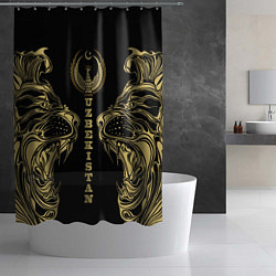 Шторка для душа Узбекистан, цвет: 3D-принт — фото 2