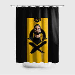 Шторка для душа Мот, цвет: 3D-принт