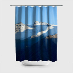 Шторка для душа Снежные горы, цвет: 3D-принт