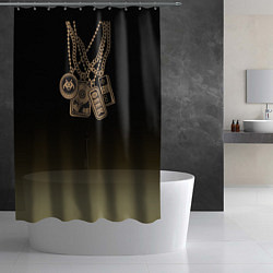 Шторка для душа Цепочка геймера, цвет: 3D-принт — фото 2