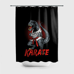 Шторка для душа KARATE T-REX, цвет: 3D-принт