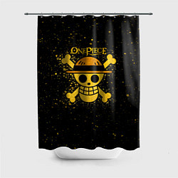 Шторка для душа Веселый Роджер пиратов Соломенной Шляпы, цвет: 3D-принт