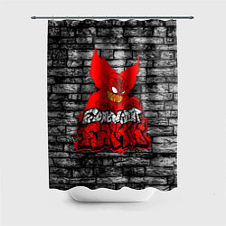 Шторка для душа Friday Night Funkin TrickyWall, цвет: 3D-принт