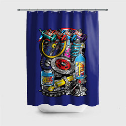 Шторка для душа Gas Garage, цвет: 3D-принт