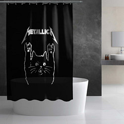 Шторка для душа METALLICA МЕТАЛЛИКА, цвет: 3D-принт — фото 2