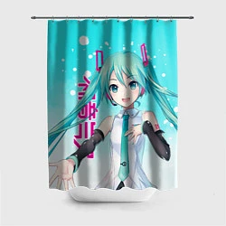 Шторка для душа Hatsune Miku, Мику Хацунэ, цвет: 3D-принт