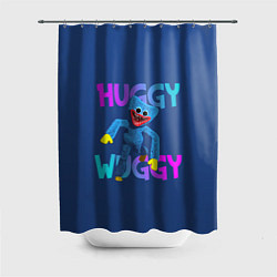 Шторка для душа Huggy Wuggy: Зубастый монстр, цвет: 3D-принт