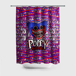 Шторка для душа Huggy Wuggy: Poppy Pattern, цвет: 3D-принт