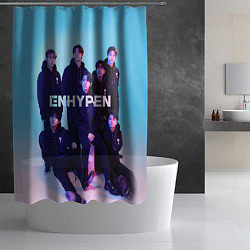 Шторка для душа ENHYPEN: Хисын, Джей, Джейк, Сонхун, Сону, Чонвон,, цвет: 3D-принт — фото 2