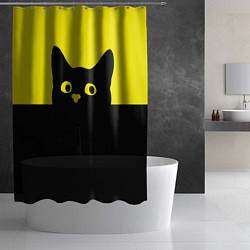 Шторка для душа Котик голова кота, цвет: 3D-принт — фото 2