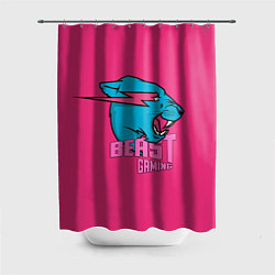 Шторка для душа Mr Beast Gaming Full Print Pink edition, цвет: 3D-принт