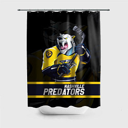 Шторка для душа Нэшвилл Предаторз, Nashville Predators, цвет: 3D-принт