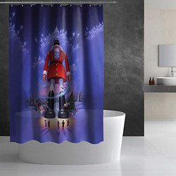 Шторка для душа New Years Nutcracker giant, цвет: 3D-принт — фото 2