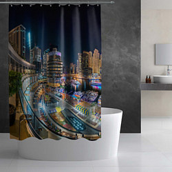 Шторка для душа Дубай Марина, цвет: 3D-принт — фото 2
