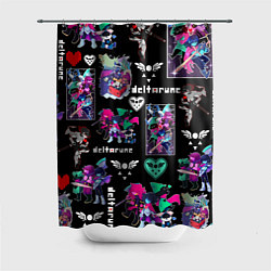 Шторка для душа DELTARUNE PATTERN ART ГЕРОИ ДЕЛЬТАРУН, цвет: 3D-принт