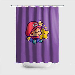 Шторка для душа Милый Марио, цвет: 3D-принт