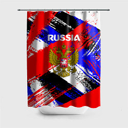 Шторка для душа Russia Геометрия патриотизм, цвет: 3D-принт