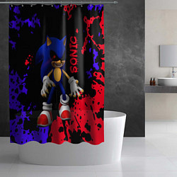 Шторка для душа Соник екзе Sonic exe, цвет: 3D-принт — фото 2