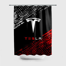 Шторка для душа Tesla - Logo Pattern, цвет: 3D-принт