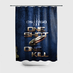 Шторка для душа One Shot One Kill CS GO, цвет: 3D-принт