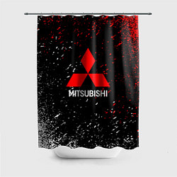 Шторка для душа Mitsubishi Logo auto, цвет: 3D-принт