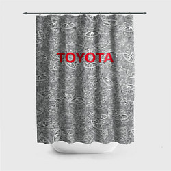 Шторка для душа TOYOTA PATTERN LOGO Z, цвет: 3D-принт