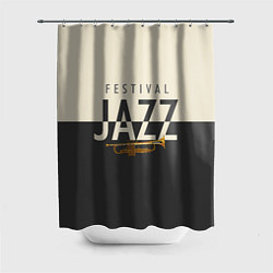 Шторка для душа JAZZ FESTIVAL, цвет: 3D-принт