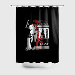 Шторка для душа JAZZ девушка, цвет: 3D-принт
