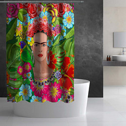 Шторка для душа Фрида Кало Мексика Художник Феминист 3D, цвет: 3D-принт — фото 2