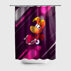Шторка для душа Rayman держит сердце в руках, цвет: 3D-принт