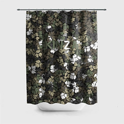 Шторка для душа KINZA камуфляж, цвет: 3D-принт