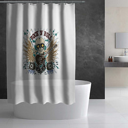 Шторка для душа ROCKNROLL музыкант, цвет: 3D-принт — фото 2