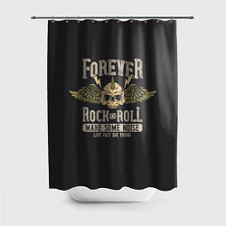 Шторка для душа FOREVER ROCK AND ROLL, цвет: 3D-принт