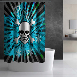Шторка для душа Neon Skull, цвет: 3D-принт — фото 2