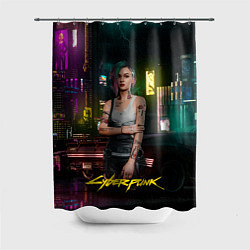 Шторка для душа Judy cyberpunk2077, цвет: 3D-принт
