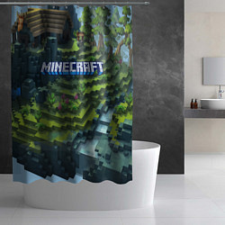 Шторка для душа Minecraft Video game Landscape, цвет: 3D-принт — фото 2