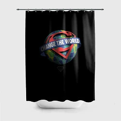 Шторка для душа Мир Супермена, цвет: 3D-принт