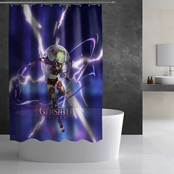 Шторка для душа Genshin Impact Kuki Shinobu, цвет: 3D-принт — фото 2