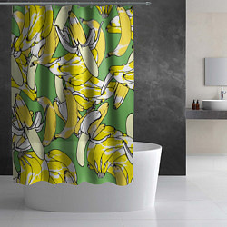 Шторка для душа Banana pattern Summer Food, цвет: 3D-принт — фото 2