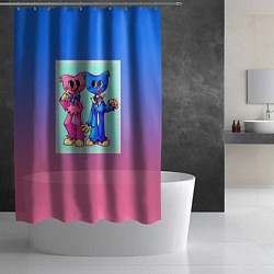 Шторка для душа Хагги Вагги и Кисси Мисси, цвет: 3D-принт — фото 2