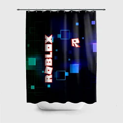 Шторка для душа ROBLOX неоновые кубики, цвет: 3D-принт