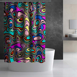 Шторка для душа ПРЕЛОМЛЕНИЯ ЦВЕТА, цвет: 3D-принт — фото 2