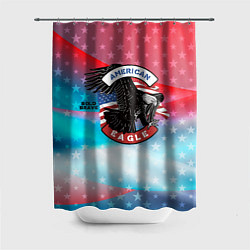 Шторка для душа Американский орел USA, цвет: 3D-принт