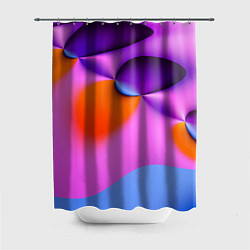 Шторка для душа Абстрактная красочная композиция Лето Abstract col, цвет: 3D-принт