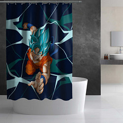 Шторка для душа Сон Гоку - шар дракона, цвет: 3D-принт — фото 2